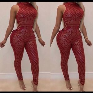 Sexy One Piece Studded Jumpsuit